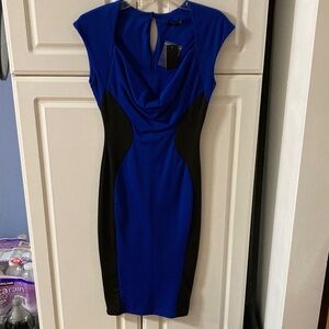 TFNC Royal Blue and Black Mini Dress